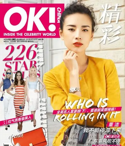 董洁时尚装扮登杂志封面