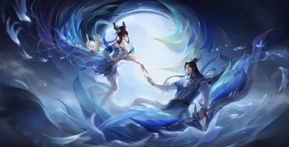 王者荣耀 如梦令嫦娥 后羿双人海报 超清