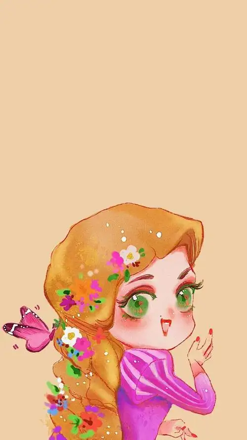 简单清新手绘头像壁纸,柯南 迪士尼公主