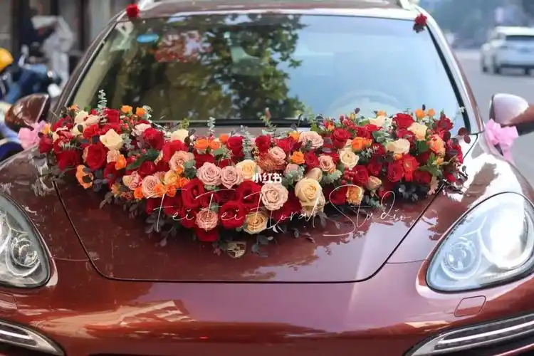 上虞小哥哥来嵊州接新娘95,要幸福哦嵊州妃妃花艺馆/花礼设计/气球