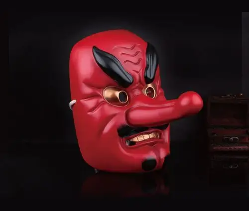 珍藏版电影主题精品树脂能剧佛教般若面具日本武士 天狗面具1130g