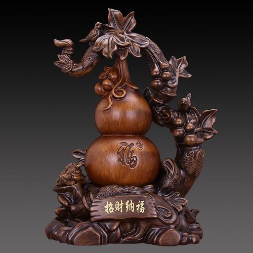 招财纳福葫芦摆件工艺品家居摆设酒柜创意客厅乔迁装饰品开业礼品