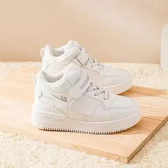 回力warrior童鞋儿童棉鞋男童小白鞋秋冬季新款加绒保暖女童板鞋白色