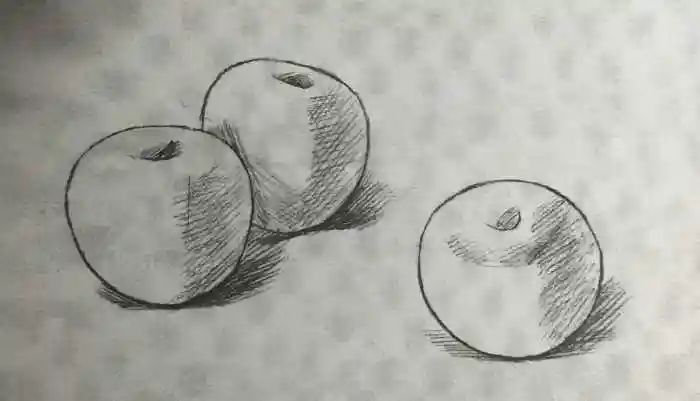 3个苹果静物组合写生 绘画必备
