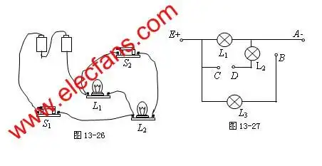 灯泡并联电路及接线图