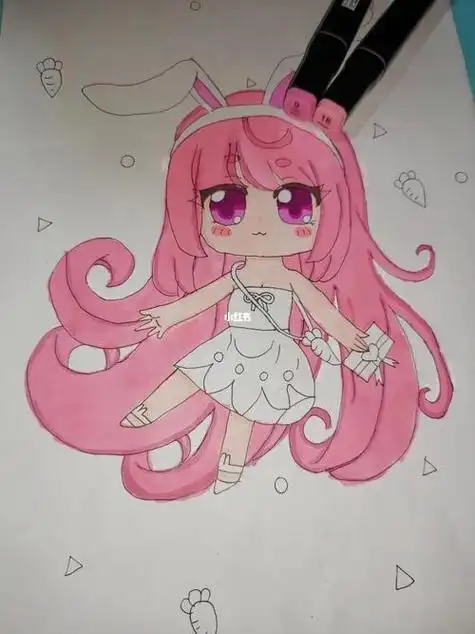 兔美美简笔画 画迷你世界兔美美简笔画