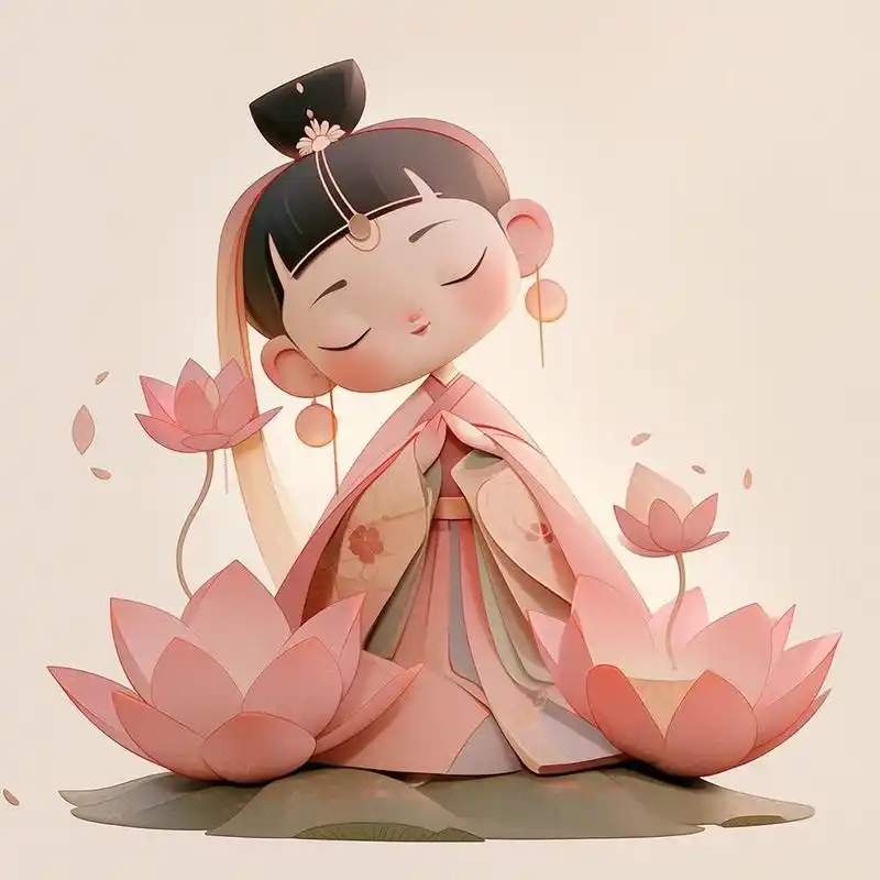 荷荷美美|女孩佛系头像 一切随缘