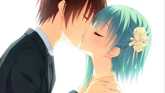 男女生亲吻的头像图片