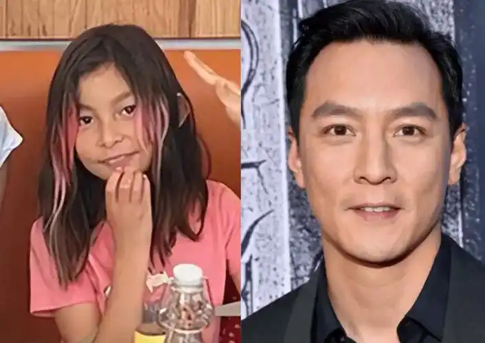 吴彦祖10岁混血女儿曝正脸眉眼英气肤色黑随爸染粉发潮范足