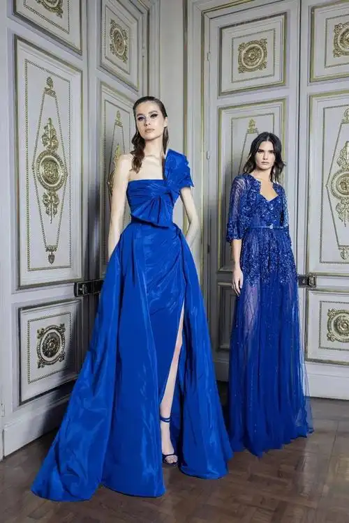 治愈系蓝色礼服裙,时髦高级,谁能拒绝!