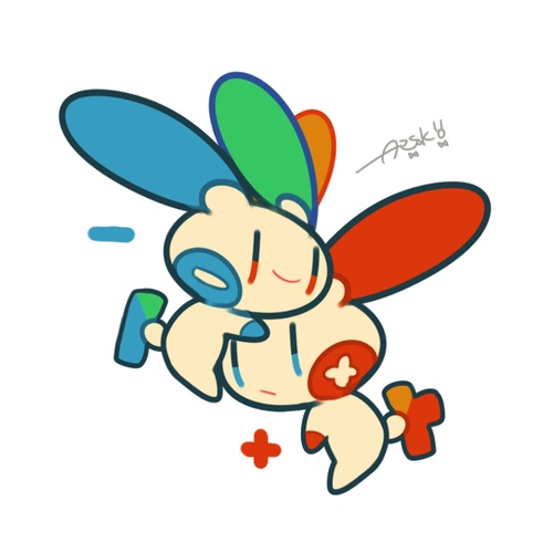 宠物小精灵口袋妖怪神奇宝贝正电拍拍负电拍拍