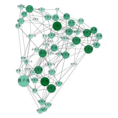 做了一个大岛真心话调查的社会网络关系图