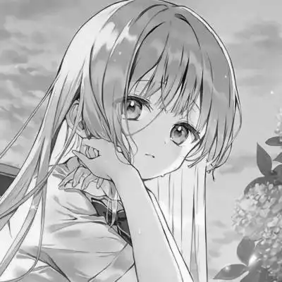 黑白卡通女生可爱头像图片