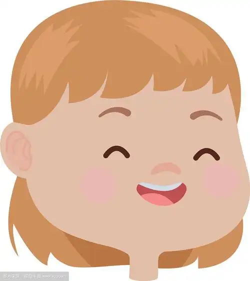 快乐的孩子笑脸卡通