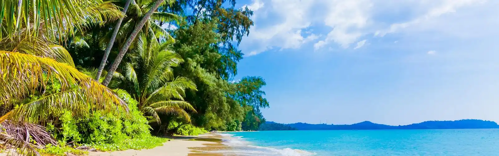 海滩,棕榈树,蓝色的大海,天空,云彩,热带 壁纸 - 1920x1440