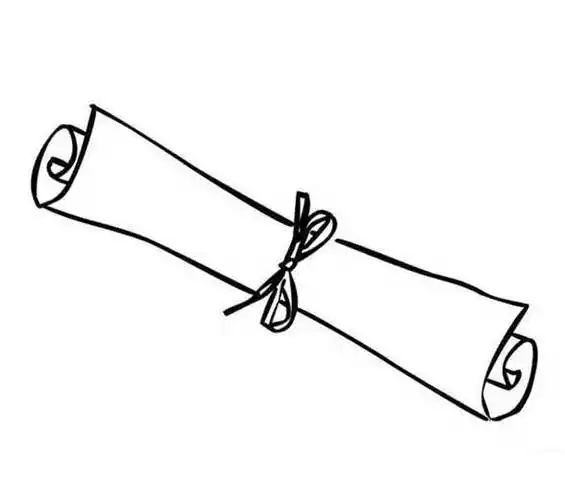 卷轴简笔画 卷轴简笔画彩色