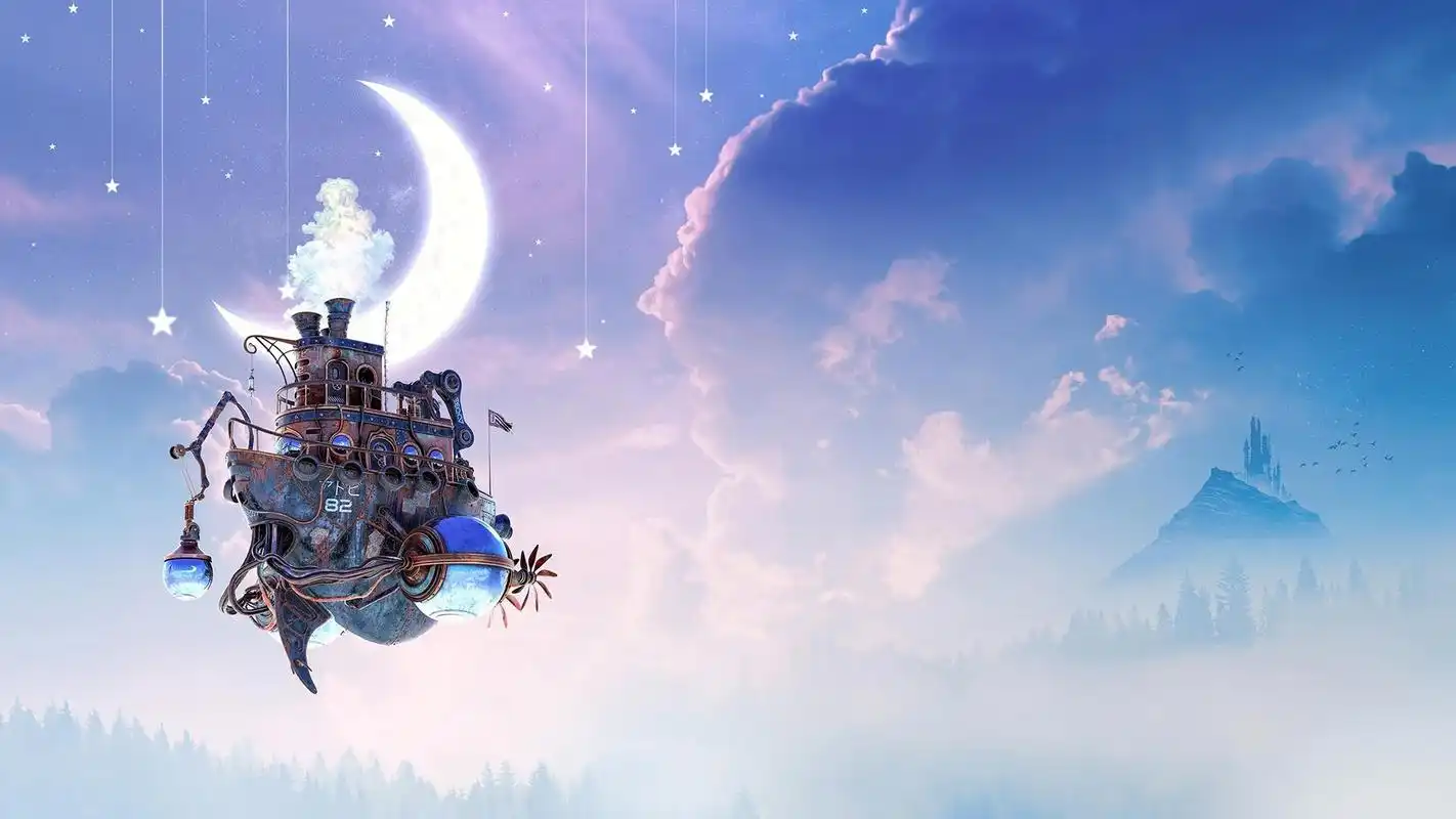 蒸汽朋克风格复古精致手绘插画,艺术壁纸-回车桌面