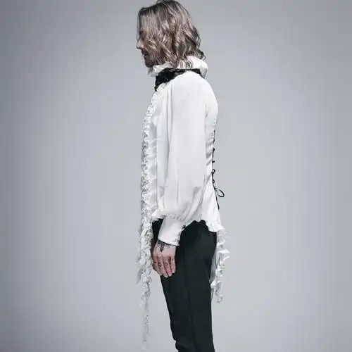 devilfashion恶魔时尚男装哥特复古欧洲宫廷贵族礼服衬衫衬衫