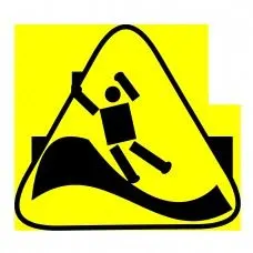 小心滑坡警示牌