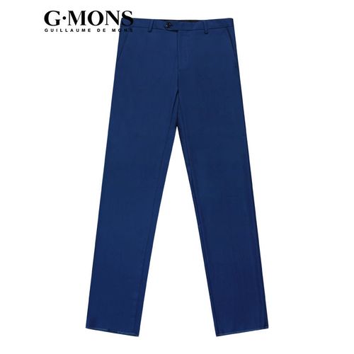 g·mons/吉约蒙男士正装裤子宝蓝色修身休闲裤上班职业西服