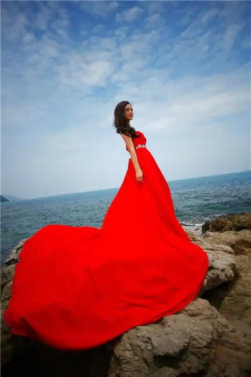 红色系婚纱