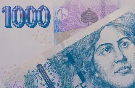 捷克人共和国货币克朗,钞票模式背景,克洛照片