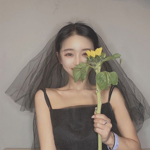 头纱登记高级求婚黑色小黑短款领证头饰女领头纱