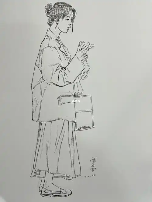线描人物速写