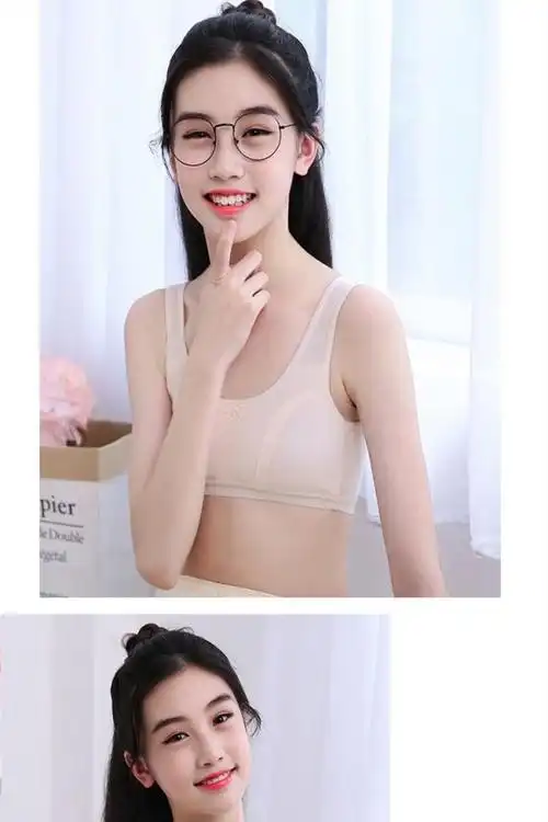 柳思慕语小背心女儿童学生少女内衣女童发育期初中生韩版薄款纯棉少女
