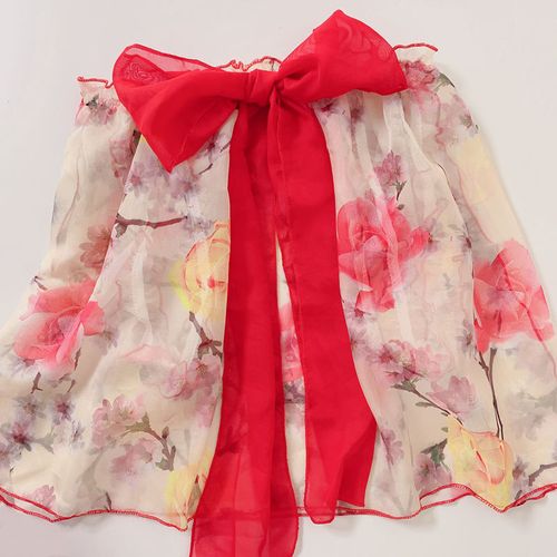 软萌微透花美男古风雪纺纱长裙摆男生穿情侣女士免脱性感内裤裙子