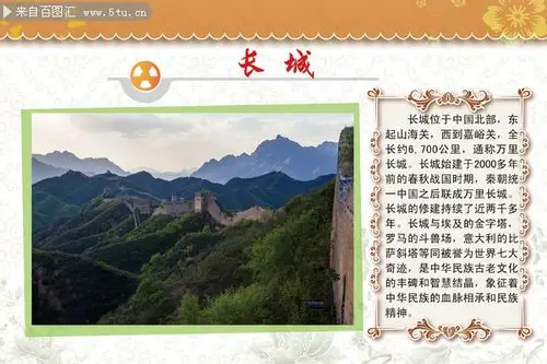 长城介绍宣传栏