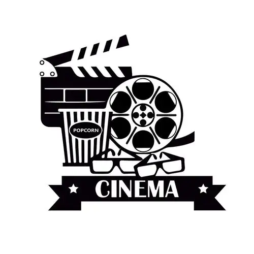 cm1130电影院cinema精雕墙贴 外贸精雕墙贴来图定制