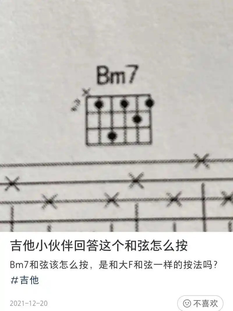 大神们,到底哪个才是bm7和弦的按法98