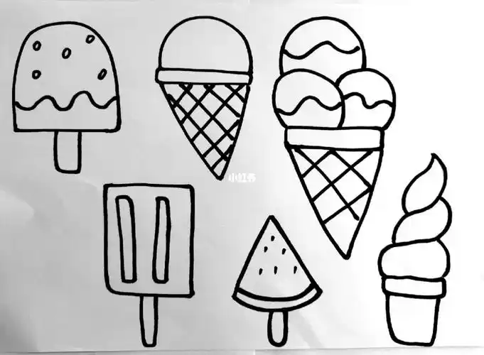 冰激凌简笔画