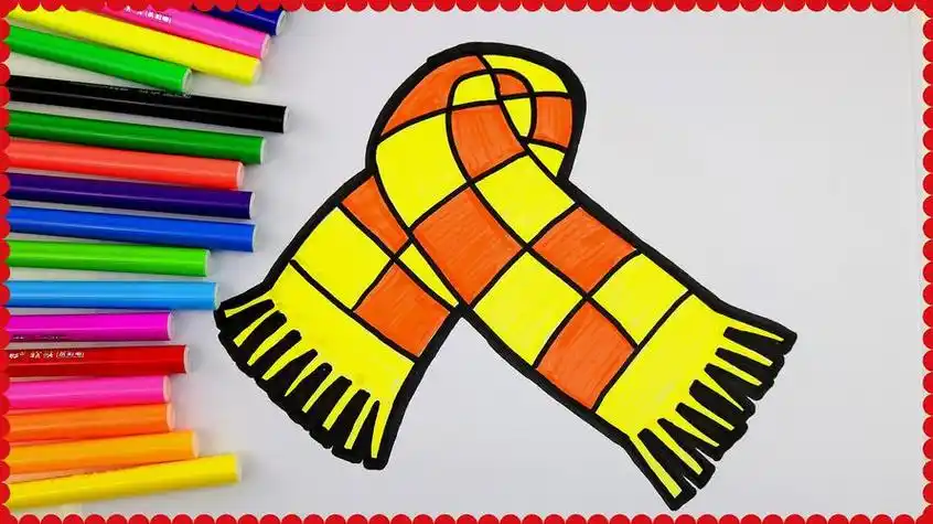 围巾简笔画怎么画