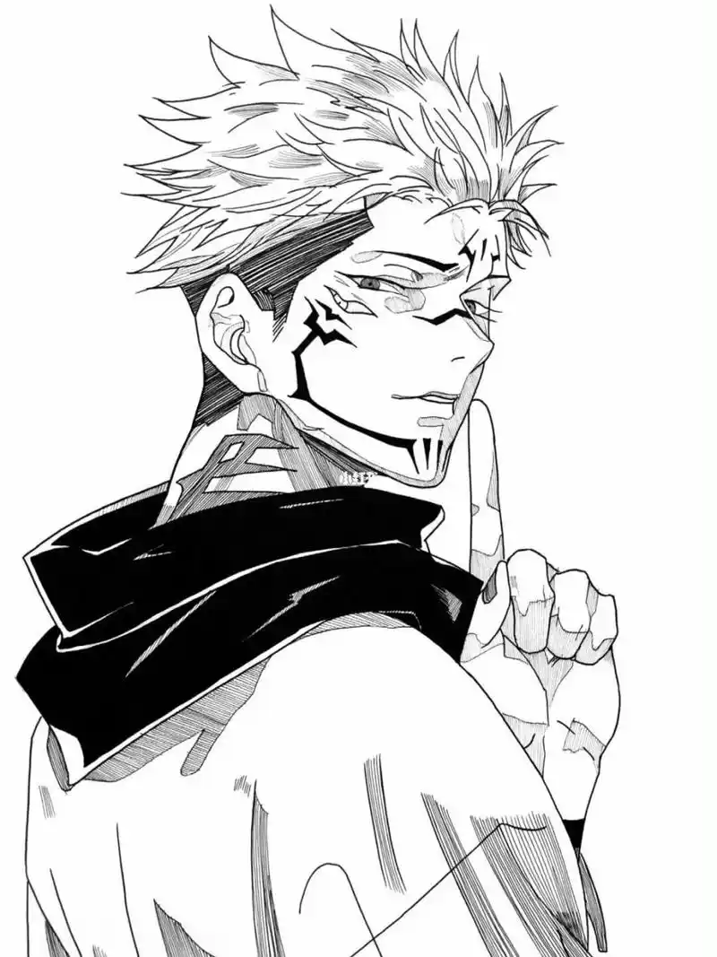 咒术回战 两面宿傩 绘画🎨 封校后的日常 除了上课 看番就是画画 咒