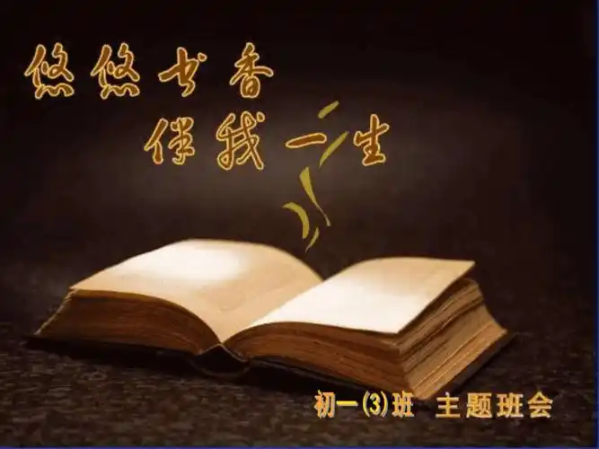 悠悠书香伴我一生主题班会ppt