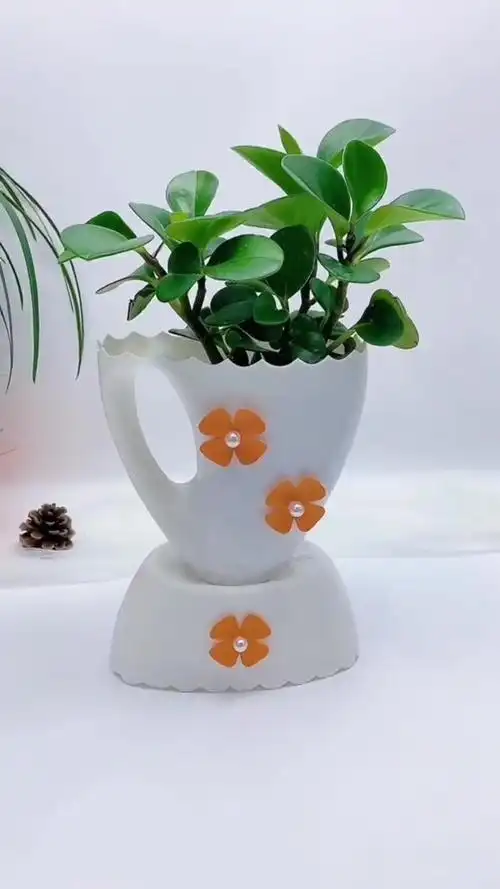 洗衣液瓶做倒立花盆简单又好看-度小视