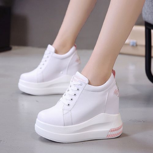 休闲鞋女 内增高 厚底 超高跟_春季新款12cm内增高女鞋2022厚底松糕