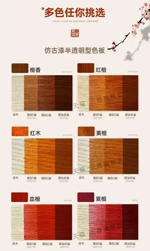 翻新改色木头木漆木门清漆油漆家用自刷 檀香色(半透明-不遮盖底色)