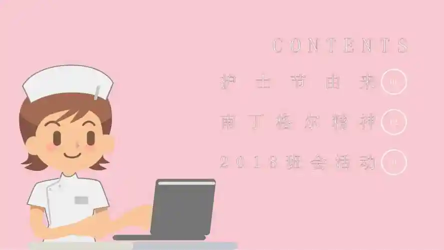 卡通国际护士节主题班会经典授课ppt课件
