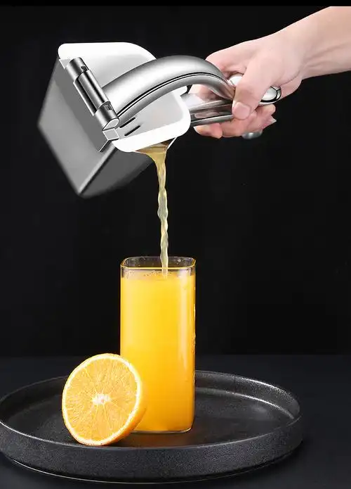 手动榨汁机手压式德国手动榨汁器柠檬石榴橙汁压汁器304不锈钢家用