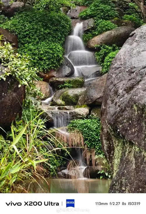 用vivo x200ultra 📷风光模式中的行云流水拍出了图一的叠泉的时光
