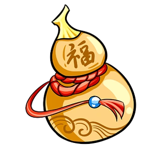 黄色的葫芦挂饰插画