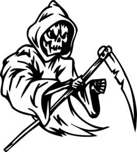 卡通死神指点死神终极死神死神死神卡通死神指着墓碑在坟墓里攻击僵尸