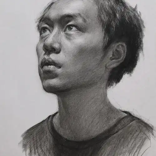 王逍-素描练习—男青年
