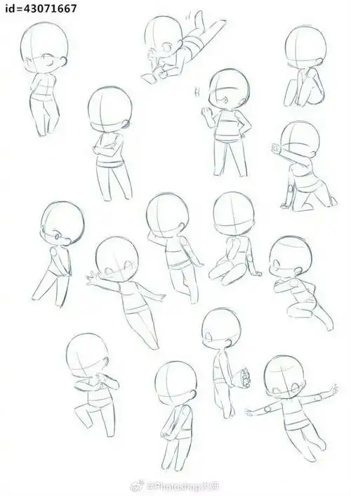 q版绘制参考～(cr photoshop大师)