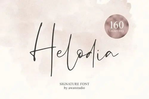 helodia手写连笔随意文艺英文字体下载
