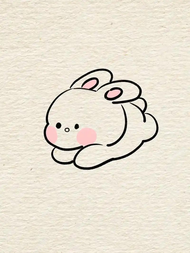 小兔子简笔画.#简笔画 #零基础学画画 #兔年简笔画 #20 - 抖音