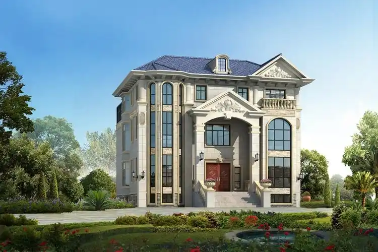 别墅设计图纸与效果图大全欧式豪华别墅首层177平方米图纸编号d150521